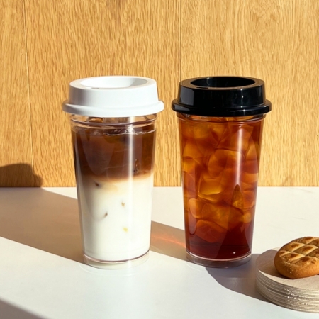 티스카페 투명 리유저블 텀블러 베이직캡 #2