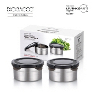 디오바코 스테인레스 밀폐용기 2종 (550ml)