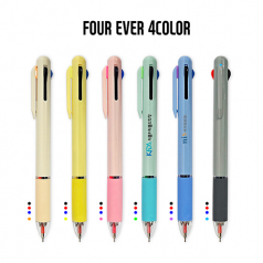 포에버 니들 4색 볼펜(3색+형광심)