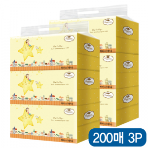 해피니스 미용 티슈 200매 별과함께 3P