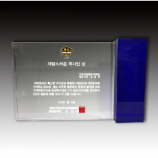 K9 직사각 크리스탈 블루 상패