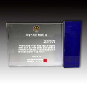 K9 직사각 크리스탈 블루 상패