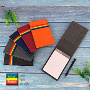 칼라 밴드 기자 수첩 메모패드 (5종)