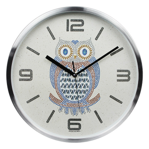 알루미늄 부엉이 벽시계 340