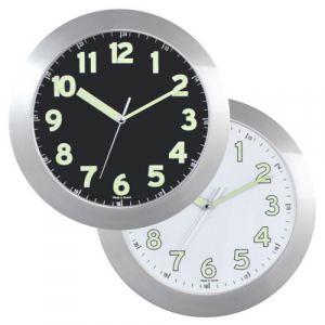 크롬 야광 벽시계 337