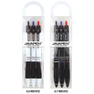 제트3볼 초저점도 유성 볼펜 3P 세트 [국산]