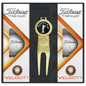 골프공 선물세트 타이틀 벨로시티 6구+잔디 보수기