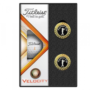 골프공 선물세트 타이틀 벨로시티 3구+볼 마커2