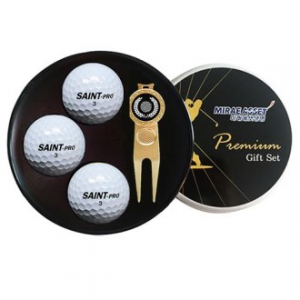 세인트프로 골프공 선물세트 TIN3구+잔디보수기