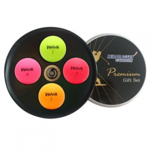 볼빅 골프공 선물세트 비비드 TIN 4구+레이저 볼마커