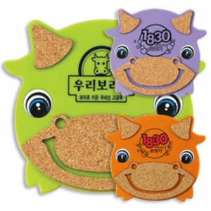 황소 콜크 냄비받침