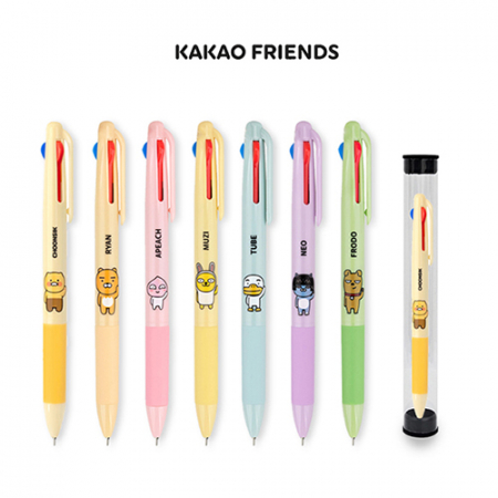 카카오 3색 볼펜 케이스 세트