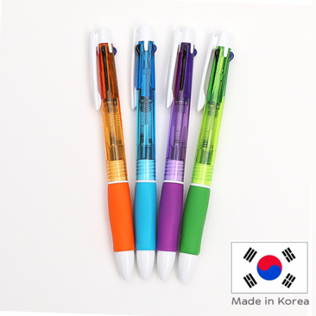 인프라 3색 볼펜 투명 // 국산 #2