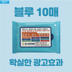 블루 10매 물티슈