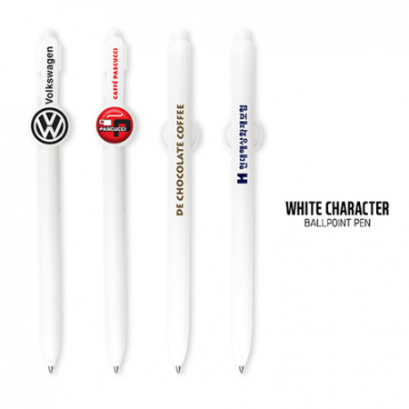 화이트 캐릭터 볼펜 1.0mm
