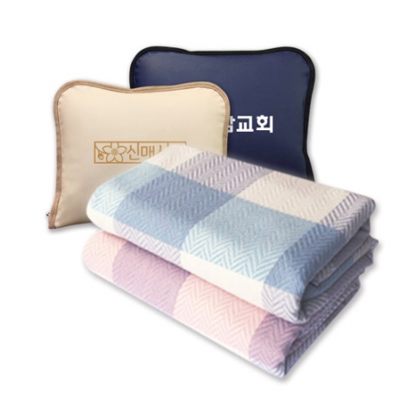 꼬레아 페블가죽 쿠션 항공담요 #4