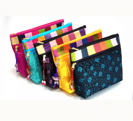 전통 누비 무지개 미니파우치 지갑 #2