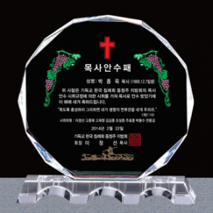 화이트 크리스탈 상패 st 124-5