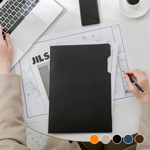 레더 L홀더 [내부 투명 파티션]