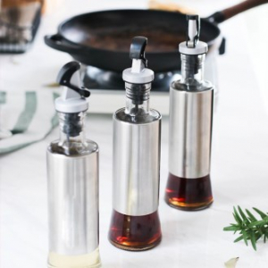 유리 오일병 원터치 스텐 기름병 소스병 300ml