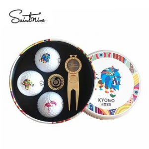 골프공 선물세트 QC, QW3구 + 볼마커 + 잔디 보수기