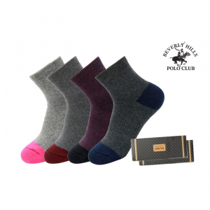 폴로클럽 통파일 무지 쿠션파일 스포츠 양말 (여성)