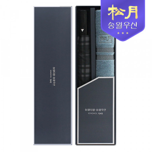송월 노을 타올 40 + SW 2단 모던체크 우산 2p 콤보세트