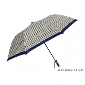 발렌티노루디 2단 체크 실버 우산