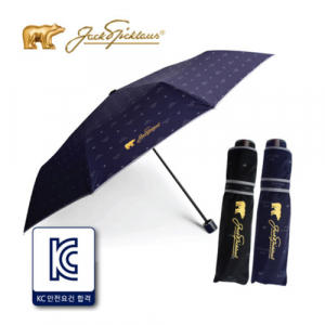 잭니클라우스 3단 컬러 엠보 바이어스 우산