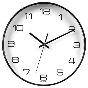 해오름 금속 크롬 벽시계 260