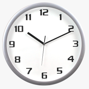 사모 실버 벽시계 350