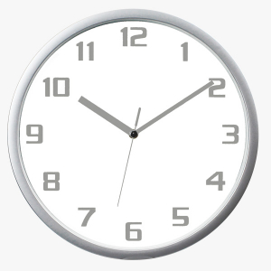 세미 실버 벽시계 300