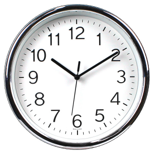 국대 라운드 크롬 벽시계 250