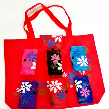 (방수)단추꽃 장바구니 시장가방 시장바구니/대형 #2