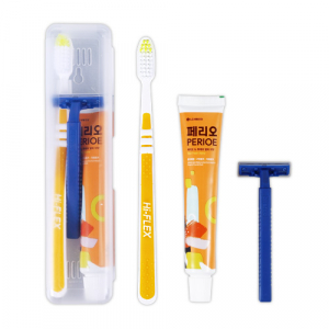 페리오 치약칫솔세트 6호 (치약,국산 하이플렉스칫솔,면도기)