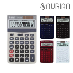 [누리안] 탁상용 칼라 일반 계산기 NR-805 그레이