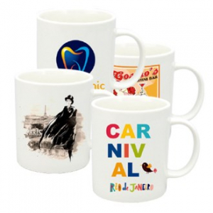 직선 백자 포토 머그컵