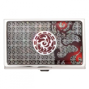 채색 삼족오 자개 명함케이스 외국인 선물