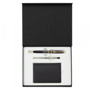 훈민정음 볼펜+리필심+피렌체 콤비 소가죽 명함지갑