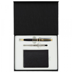 훈민정음 볼펜+리필심+피렌체 콤비 소가죽 명함지갑