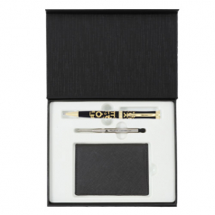 한글 볼펜+리필심+사피아노 소가죽 명함지갑