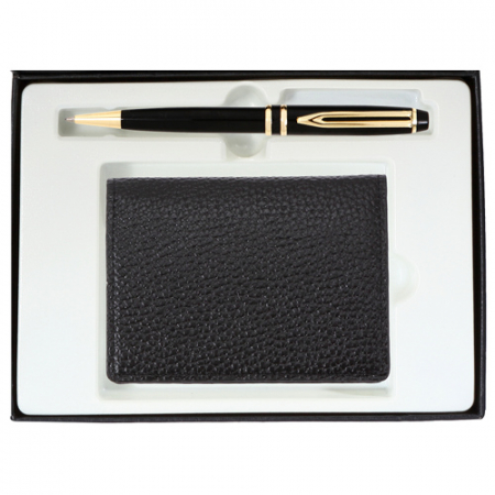 워터펜 블랙 + 피렌체 콤비 소가죽 명함지갑 #2