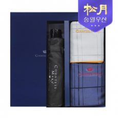 송월 카운테스마라 모던체크 스포츠30 타올 + 카운테스마라 3단 폰지우산 2p 세트