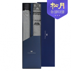 송월  카운테스마라 아가일 타올 +카운테스마라 3단 큐브 완전자동 우산 2p 세트