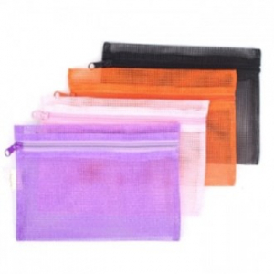 휴대용 컬러 메쉬 파우치