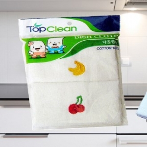 과일 자수 순면 행주 2p