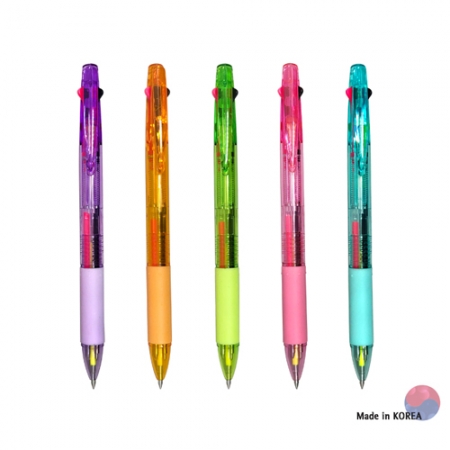 2색 INC형광+볼펜 투명 (3in1) #2
