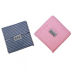 휴대용 접이식 장바구니 스트라이프 패턴 33*55cm