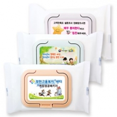 베이직 무광 화이트 물티슈 칼라캡 30매