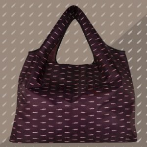 에코사랑 leaf 대형 숄더 포켓형 최고급 장바구니 버건디